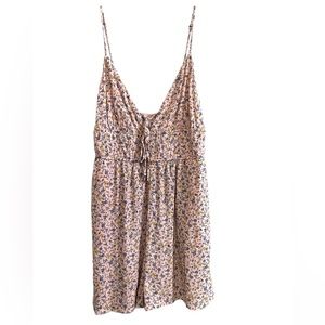 NWT Aeropostale Floral Romper Pink Spaghetti strap XL